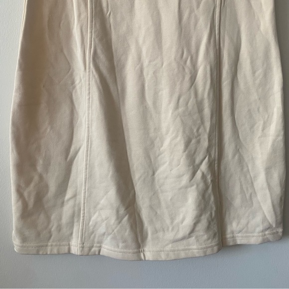 NWT Halara Mini Tank Chill In My Feels U Neck Plain Bodycon DRESS in Cream - Picture 6 of 11